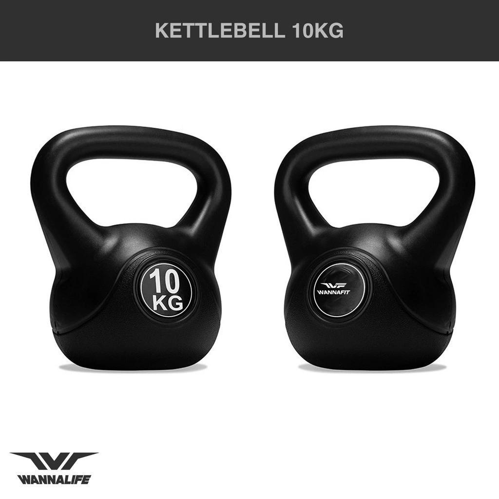 WANNALIFE Kettlebell 10kg | Alat Latihan Beban