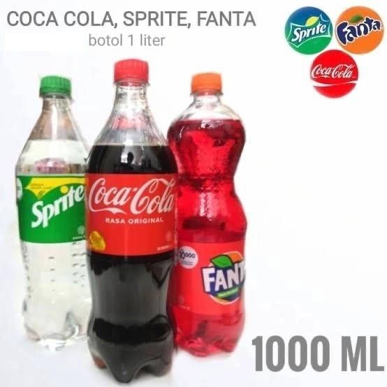 Fanta / Coca cola / Sprite 1 liter (Soft Drink 1000ml) - CocaCola