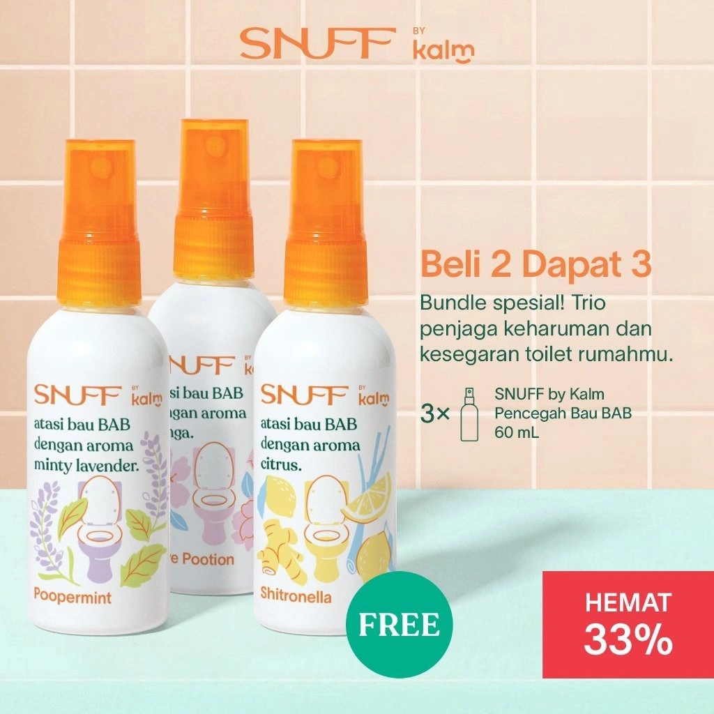 [Buy 2 Get 3] SNUFF by Kalm - Toilet Spray Pengharum Pra-BAB 60mL