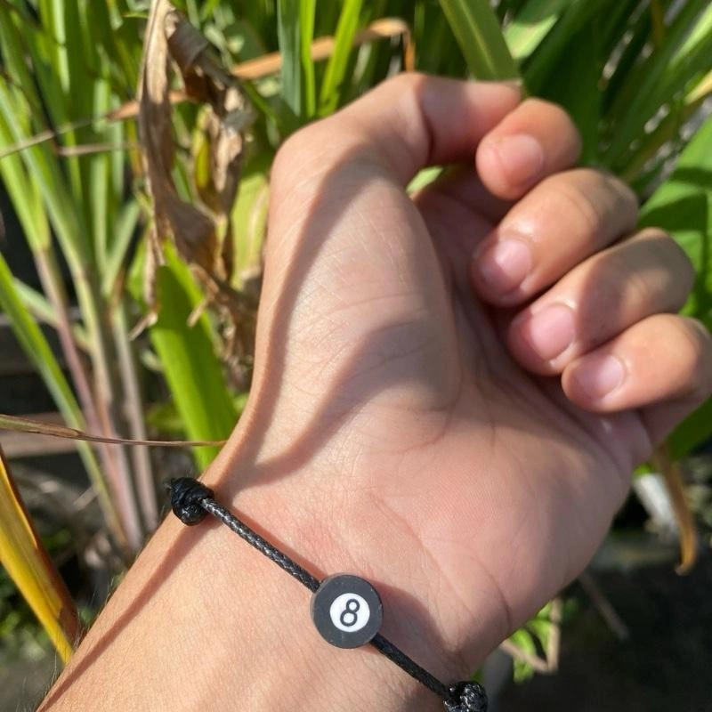 [RB]Gelang Vintage Poll 8ball Biliard Estetik Gelang Cowok Simpel