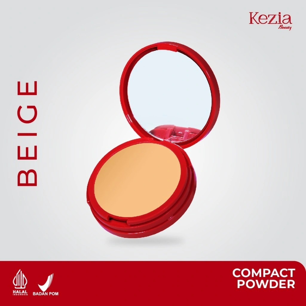 KEZIA Skincare Compact Powder 12gr - Bedak Padat Oil Control + UV Protection Tahan hingga 12 Jam