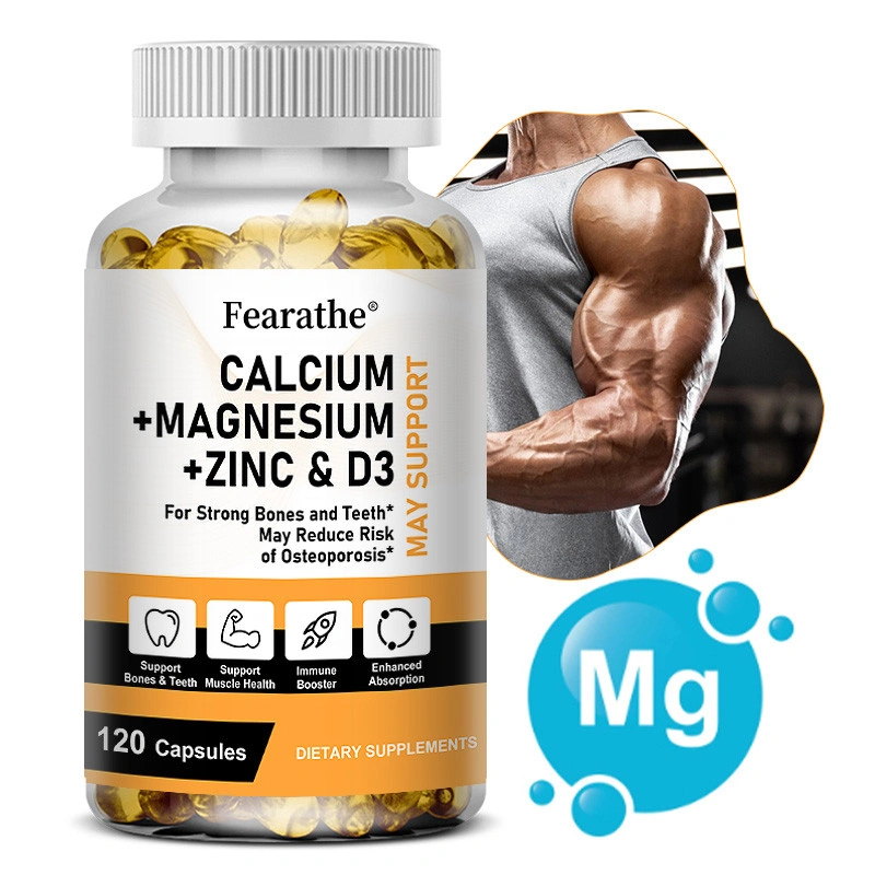 Calcium Magnesium Zinc Capsules with Vitamind3 for Strong Bones & Teeth|Heart, Nerve & Immune Function Support 30 60 120pcs untuk Tulang & Gigi yang Kuat, Fungsi Jantung, Saraf & Kekebalan Tubuh