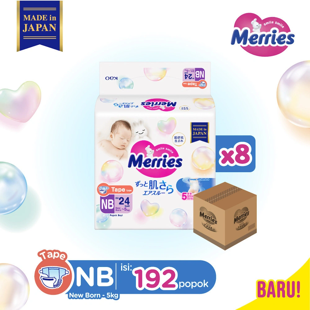 Merries Premium Popok Bayi Perekat NB 24 Carton