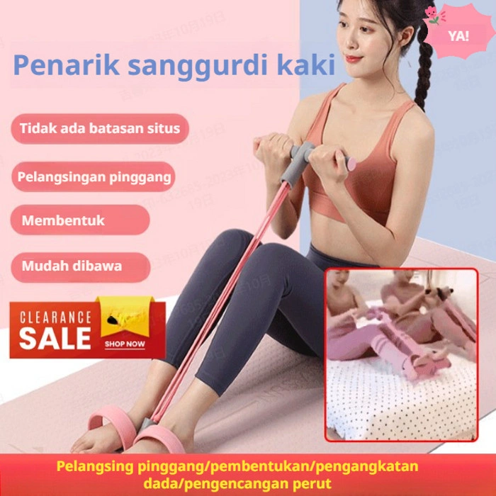 ⭐GRATIS ONGKIR⭐ / Alat Bantu Fitness Penarik Behel Rumah / Tali Tarik Pedal Yoga Perut Ramping / COD Latihan Mudah / Stirrup Puller Situps / Band Perlawanan Kebugaran / Tensioner Kaki Bodybuilding