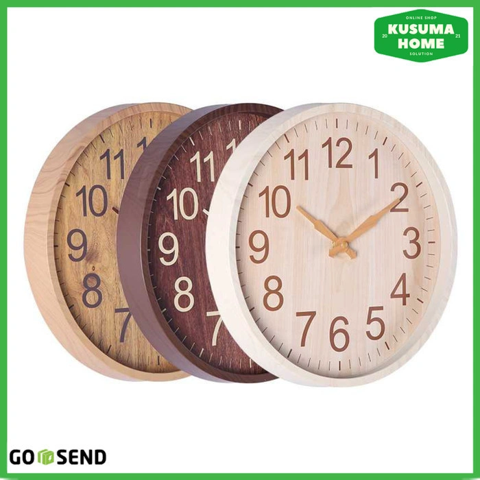 Jam Dinding Aesthetic Quartz Nordic Minimalis Silent Movement 30cm