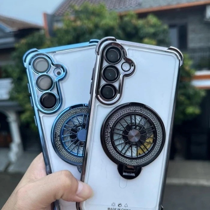Soft Hard Case RING Samsung galaxy A55 5G / A56 5G / A36 5G / A35 5G / A16 / A15 5G 4G / A25 / A54 5G / S24 FE / S23 FE / S21 FE MagSafe magnet Clear Transparan