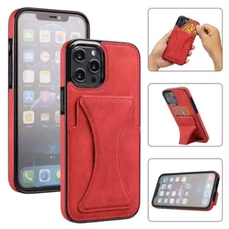 Case Samsung A54 5G / A73 5G / A53 5G / A33 5G / A72 / A52S 5G / A52 / A71 / A51 / A12 / M12 / A31 SOFTCASE COVER CASING LEATHER KULIT STAND METAL MAGNET HOLDER TEMPAT SLOT KARTU MEWAH BUMPER ANTI-FALL