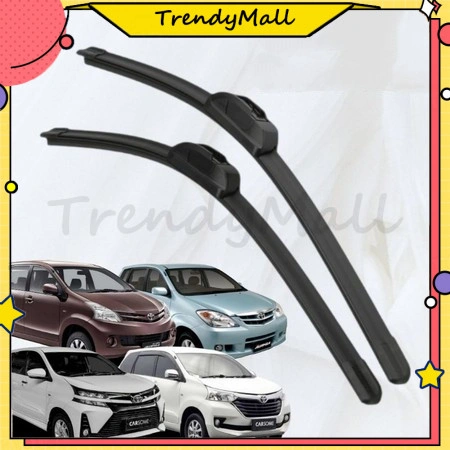 Wiper Dual Double Blade Frameless Mobil Truk 14 16  18  20 22 24 Inch Karet Wiper Banana Pisang Soft