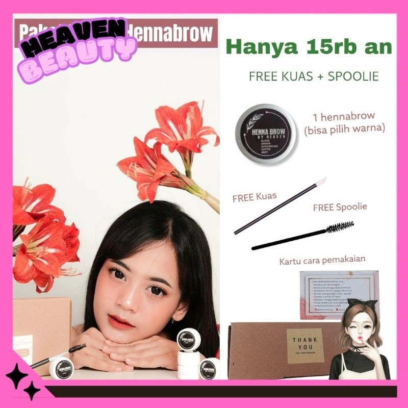 Henna Alis Brow Gel Eyebrow Hena Halal tahan 3-5 hari FREE Kuas Alis