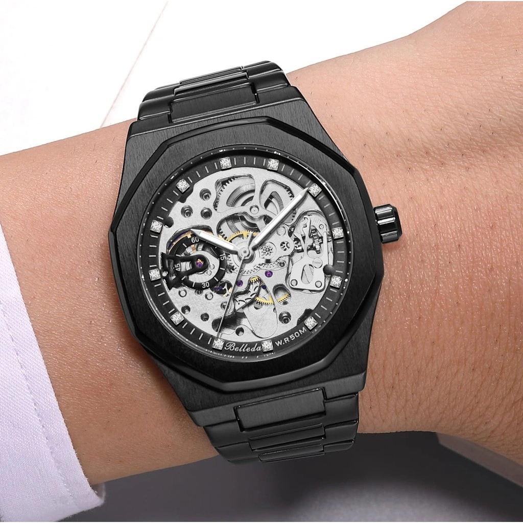 Jam Tangan Pria Belleda 9607 Automatic Stainless Anti Air 5 Atm Luxury Watches