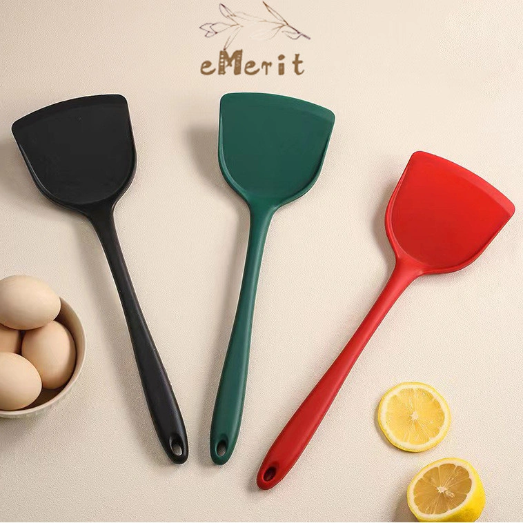 Spatula Silicon Tahan panas Large 33 Cm Warna / Spatula Silikon Tahan Panas / Spatula Masak / Spatula Kue