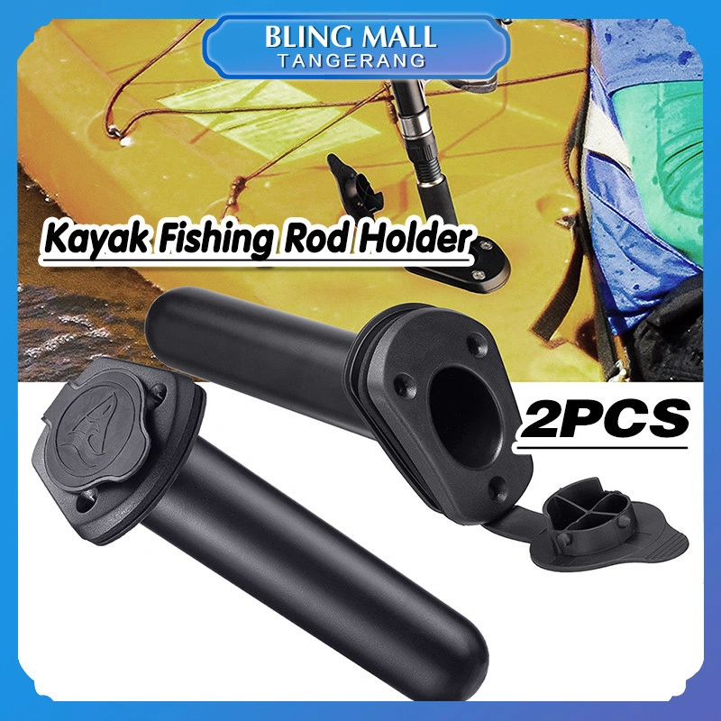 2Pcs Universal Kayak Pole Flush Mount / Fishing Rod Holder Bracket With Cap