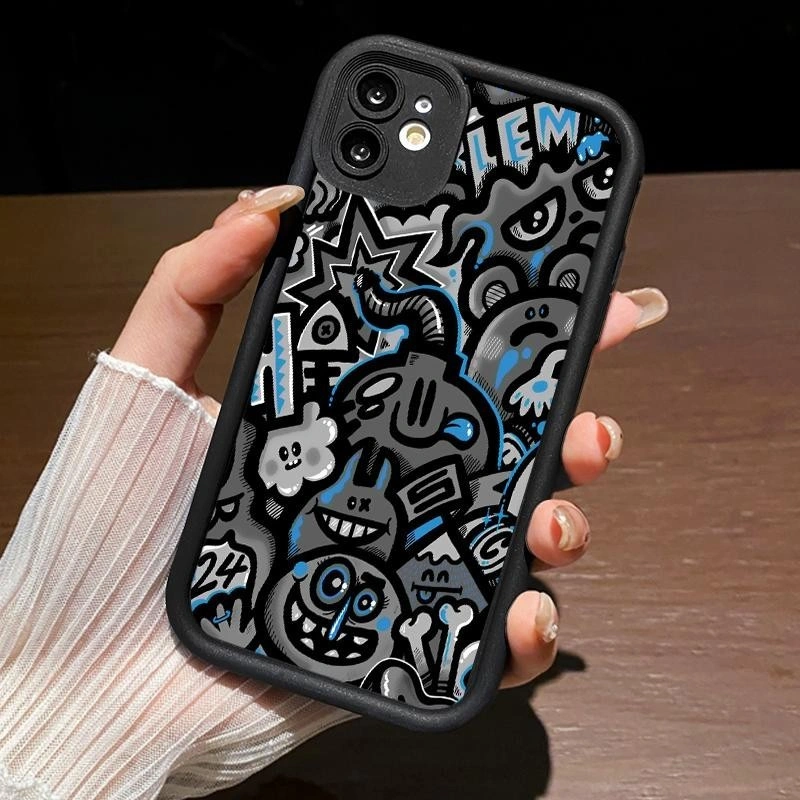 Case For Vivo S1 S1 Prime S1 Pro S10e S12 S16 S16 Pro S16e S17 Pro S17 S17t S18 Pro T1 5G T1x 4G T2 4G U10 U3x U20 U3 Z1 Z1i Z1 Lite Z1Pro Z1x Z3x Z5i Silicone Artistic Hip Hop Lens Prtector Case Mura