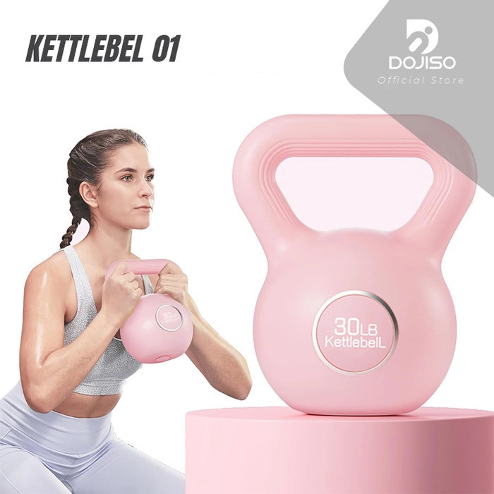 Kettlebell 01 Latihan Beban Wide Grip Kettlebell Exercise Fitness Barbell Dumbell Kettlebells 2 - 14 KG Alat Latihan Kebugaran