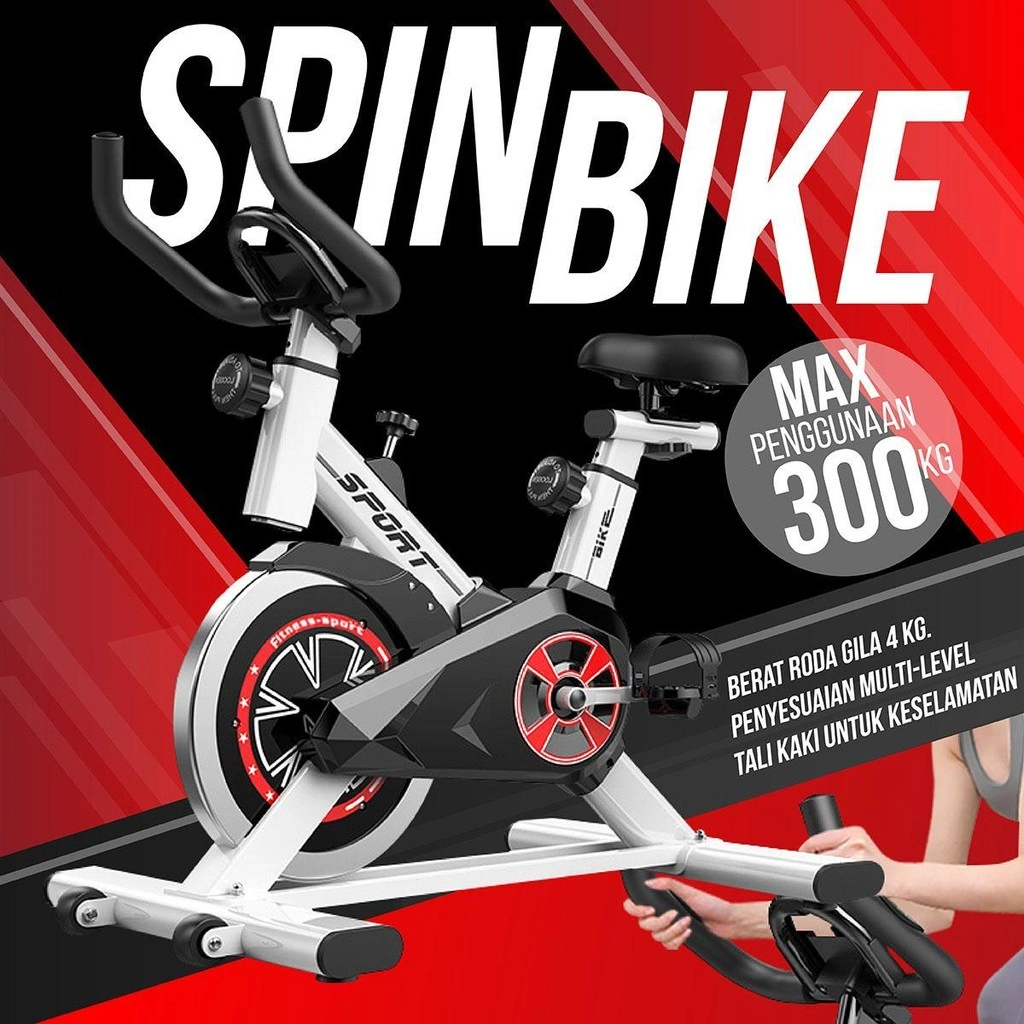 BG SPORT COD Sepeda Statis Fitness Dengan Ketinggian Dudukan Adjustable Fitness Dalam Ruangan