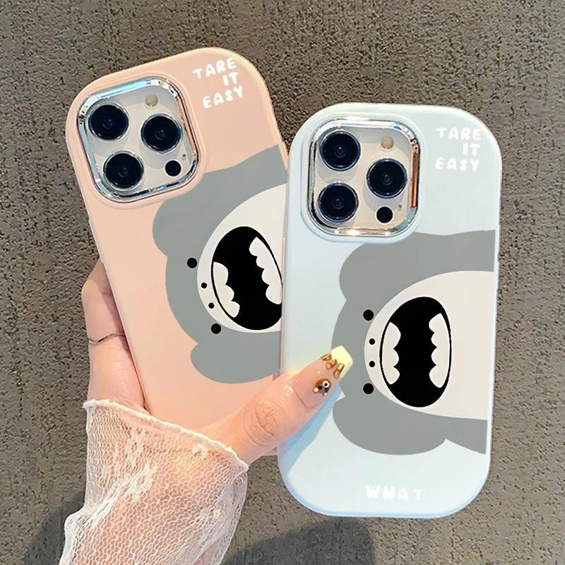 Casing Hp For Realme Narzo 50A Prime Narzo 50 5G GT Master Narzo 20 Narzo 20A Narzo 30 5G Narzo 30A Narzo N53 Narzo N55 Casing Silikon Lensa Logam Oval Kartun Hiu Sofecase