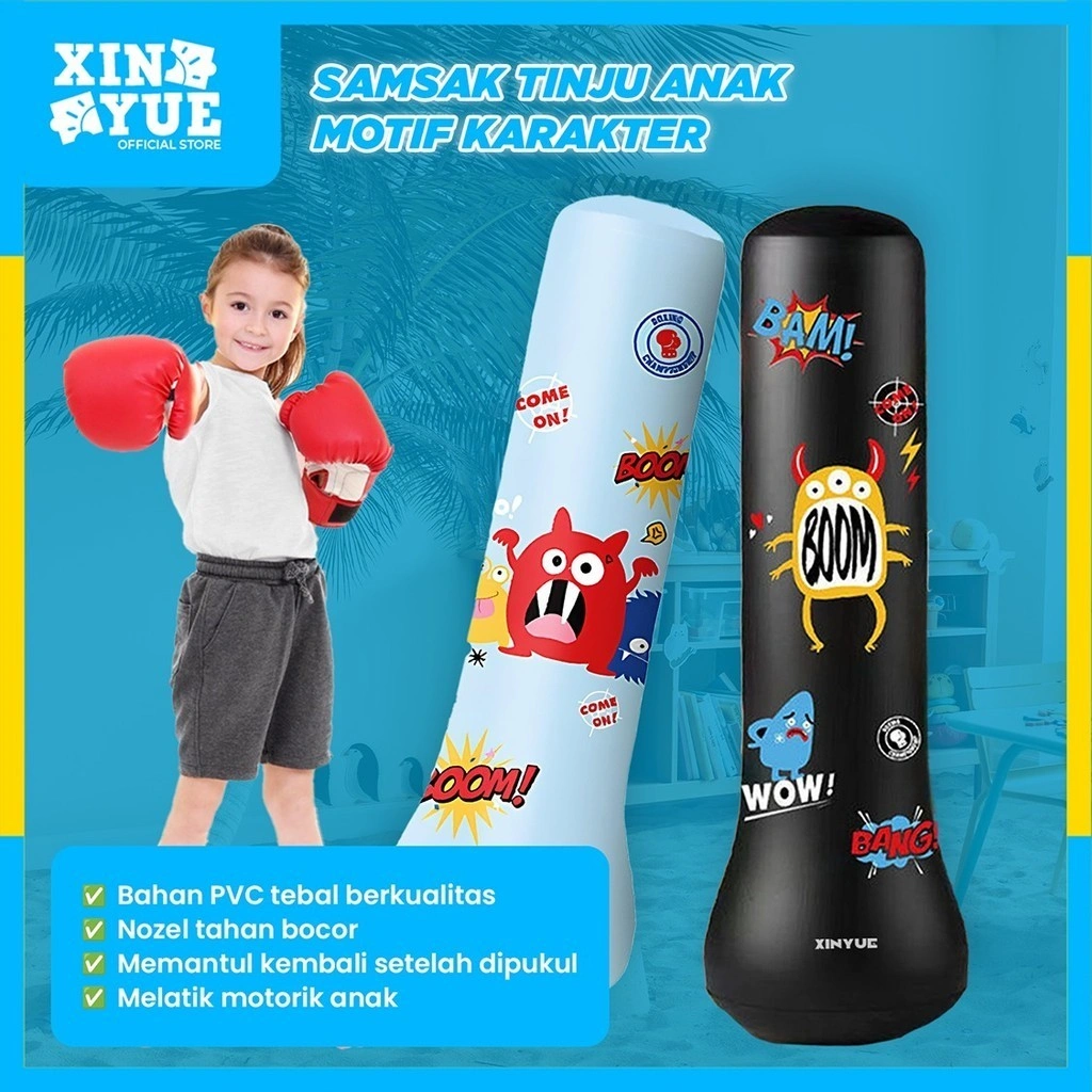 Xin Yue Inflatable Standing Boxing Ball Samsak Tinju 120CM/150CM untuk Latihan Menghilangkan Stres , Olahraga & Hiburan