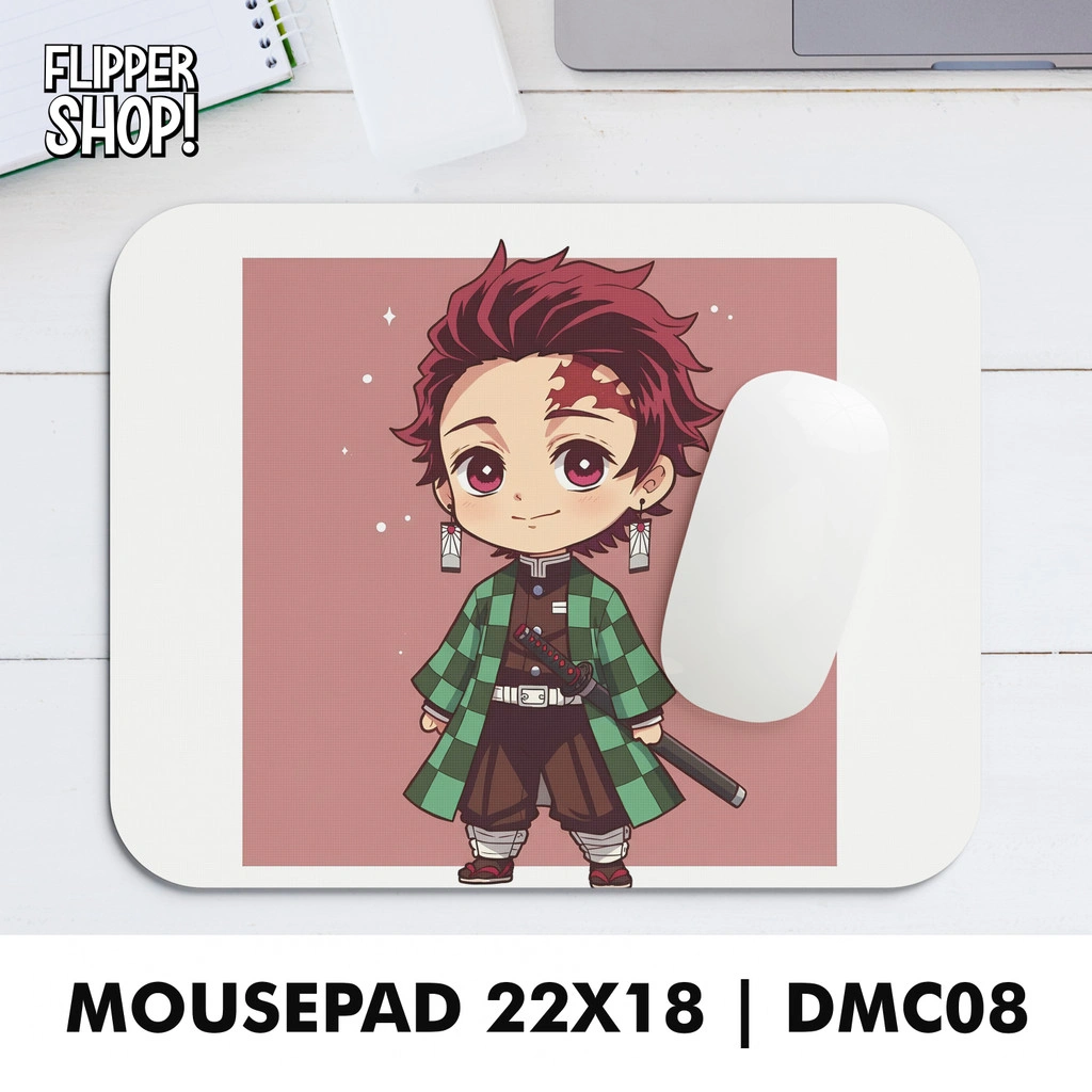Mousepad Flippershop Motif Demon Slayer Mini Cute Lucu Kartun Anime - Anti Slip Premium Mouse pad