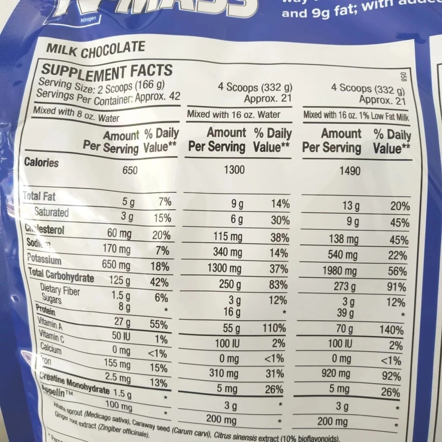 ANS N Mass extreme muscle mass gainer Repacking / Eceran 1 lbs wpi