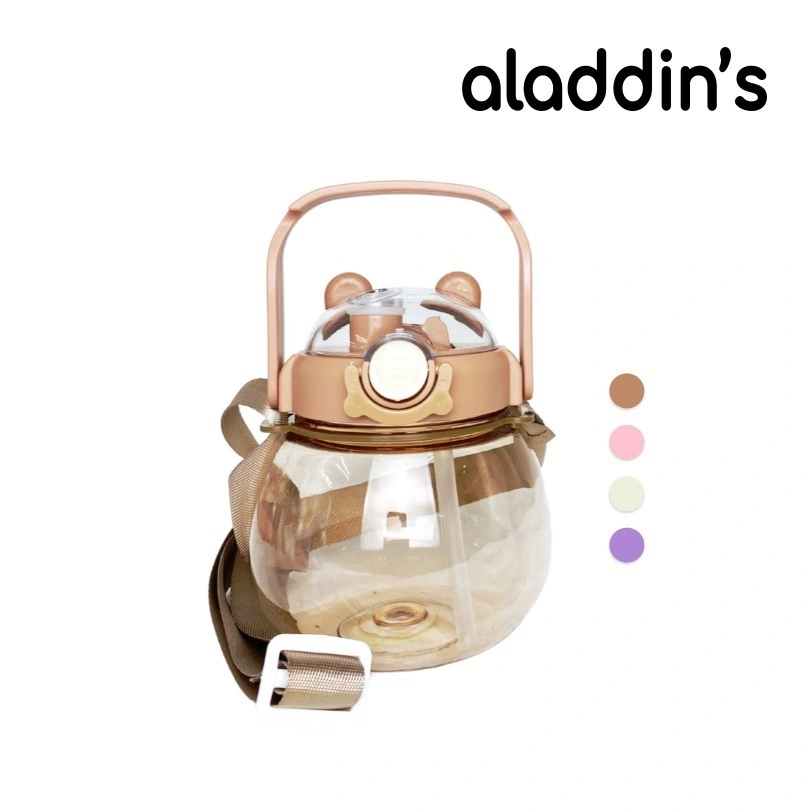 aladdin's Botol Minum Anak Twins Gemoy 2 Cara Minum Sedotan + Tali Gantung (Free Sticker) 600ML, AP-600/TWINS