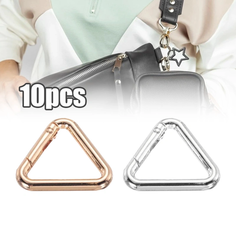 10pcs Aksesoris Carabiner Alloy Ring Segitiga Triangle Buckle Tas Dompet Fashion Ring Tas Aksesoris 
