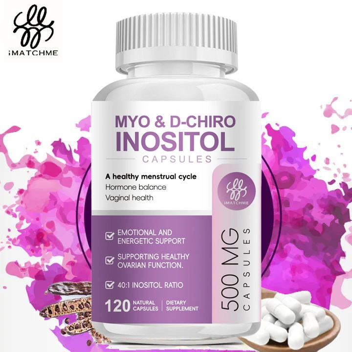 iMATCHME Myo & D-Chiro Inositol Capsules with Folate Vitamin D for Hormonal Balance & Ovarian Health Maintain Healthy Cycles Anti-Aging & Antioxidant Effects for Women