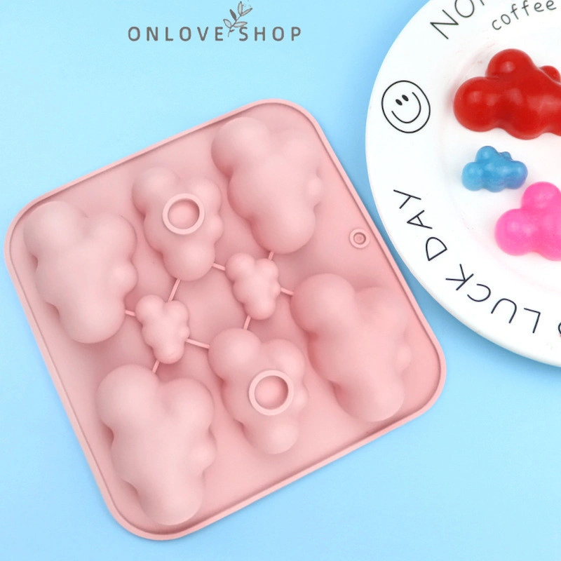 Cetakan Kue Awan 8-piece/Cetakan Silikon Awan Cloud Silicone Mold Kue coklat pudding ONLOVE