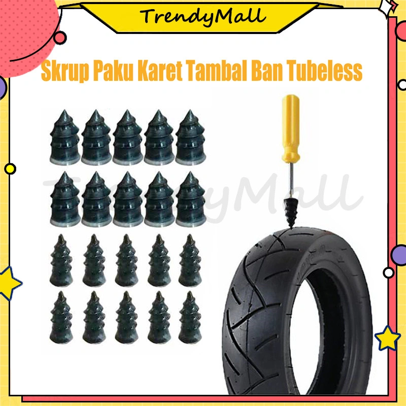 Skrup Paku Karet Tambal Ban Tubeless Tubeless /krup Paku Karet /Paku Alat Sekrup Karet Tambal Tubeles Ban Bocor Motor Mobil