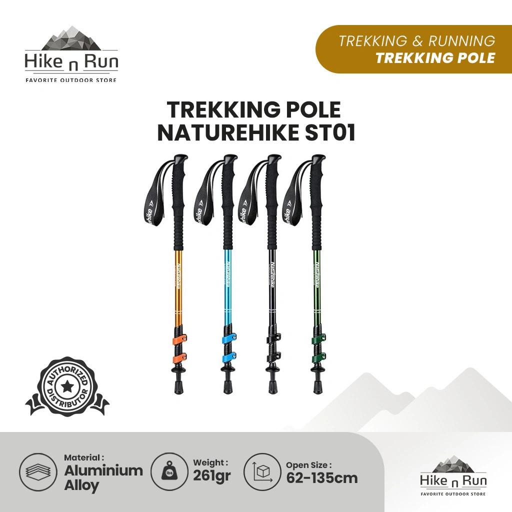 Naturehike Trekking Pole NH17D001-Z – Premium Aluminium Alloy, Varian 100/120/135cm