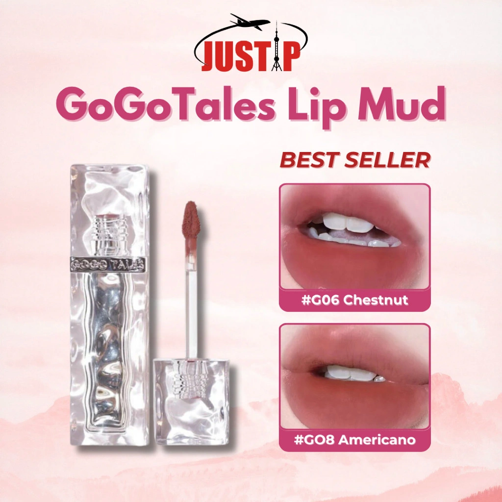 GoGo Tales Ice Lip Mud Ice Cube Lip Glaze Lipstik Matte Lipstik - Lembut & Ringan, Tekstur Creamy
