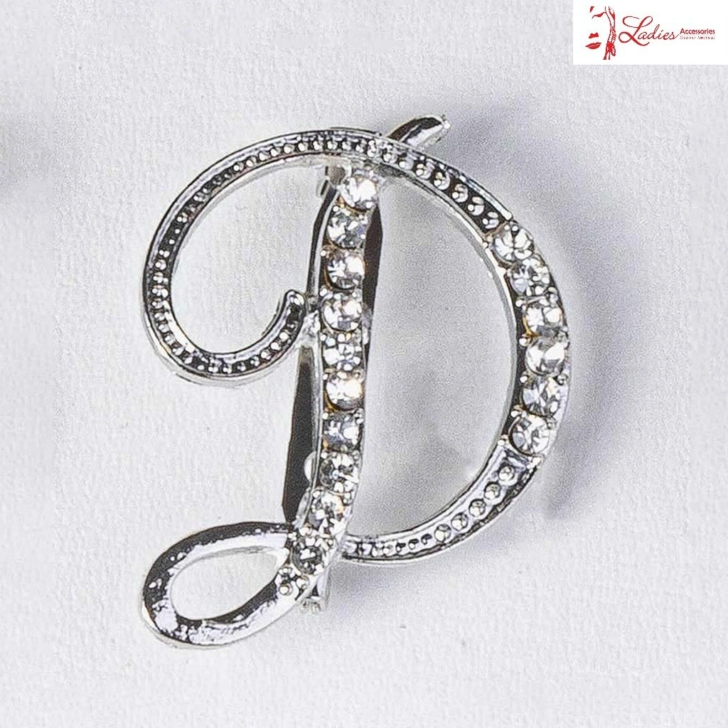 Bros Mode Huruf RIK Warna Silver / Bros Jilbab / Gamis / Kebaya /Blazer Keren