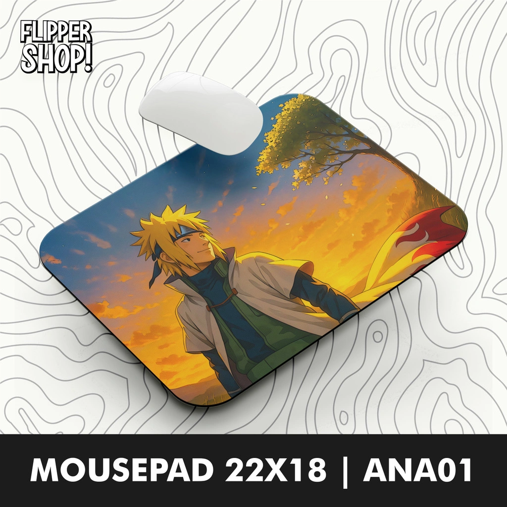 Mousepad Flippershop Motif Naruto/Minato/Obito/Itachi/Sakura/Sasuke Anime Anti Slip Mouse pad