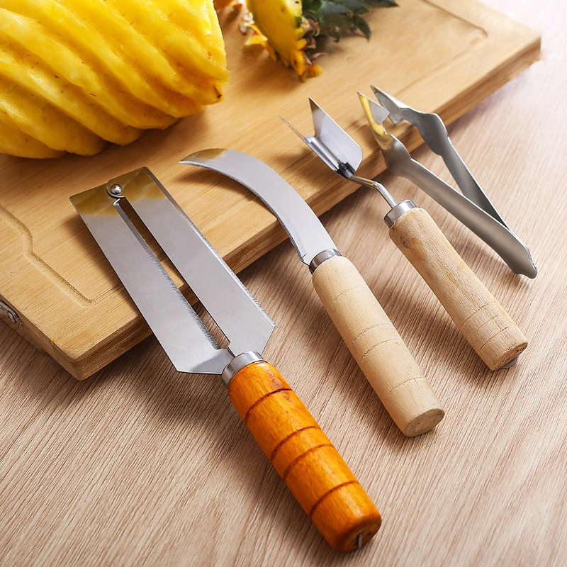 4 Pcs Capitan Penjepit Mata Nanas Pisau Pengupas Nenas Ulir Pineapple Peeler Pisau Kupas Kulit Nanas Tebu