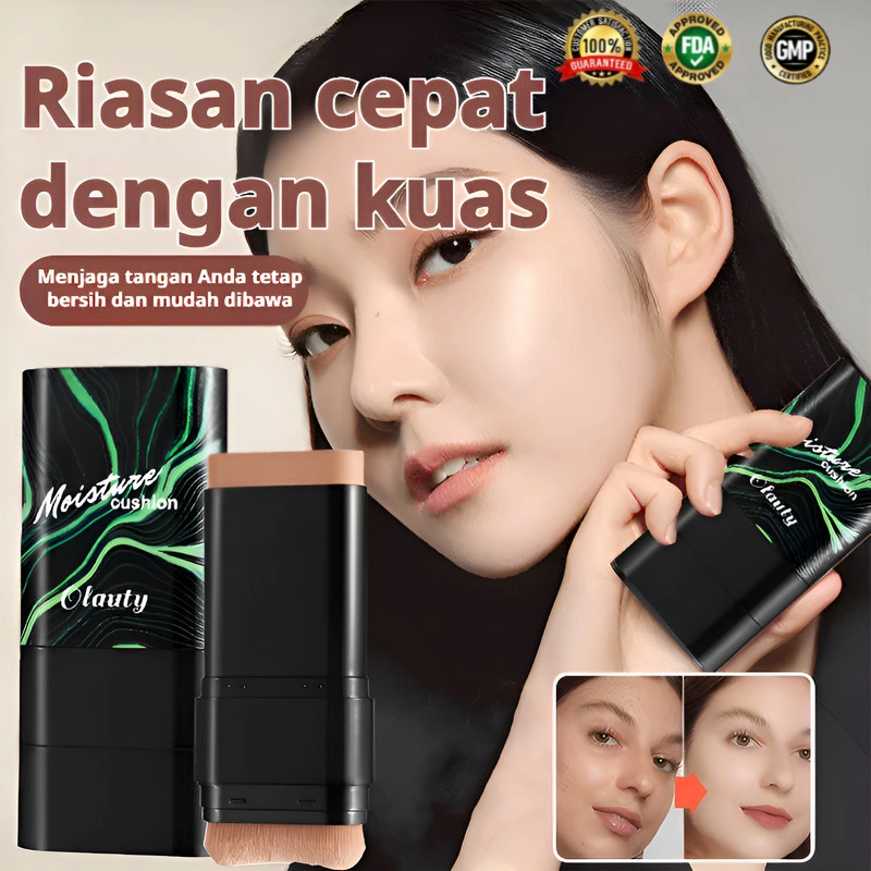 JUELREOU Kuas Makeup Stik Alas Bedak Dua Ujung, Dua-dalam-satu, Pelembap, Concealer, Noda Bekas Jerawat, Lingkaran Hitam