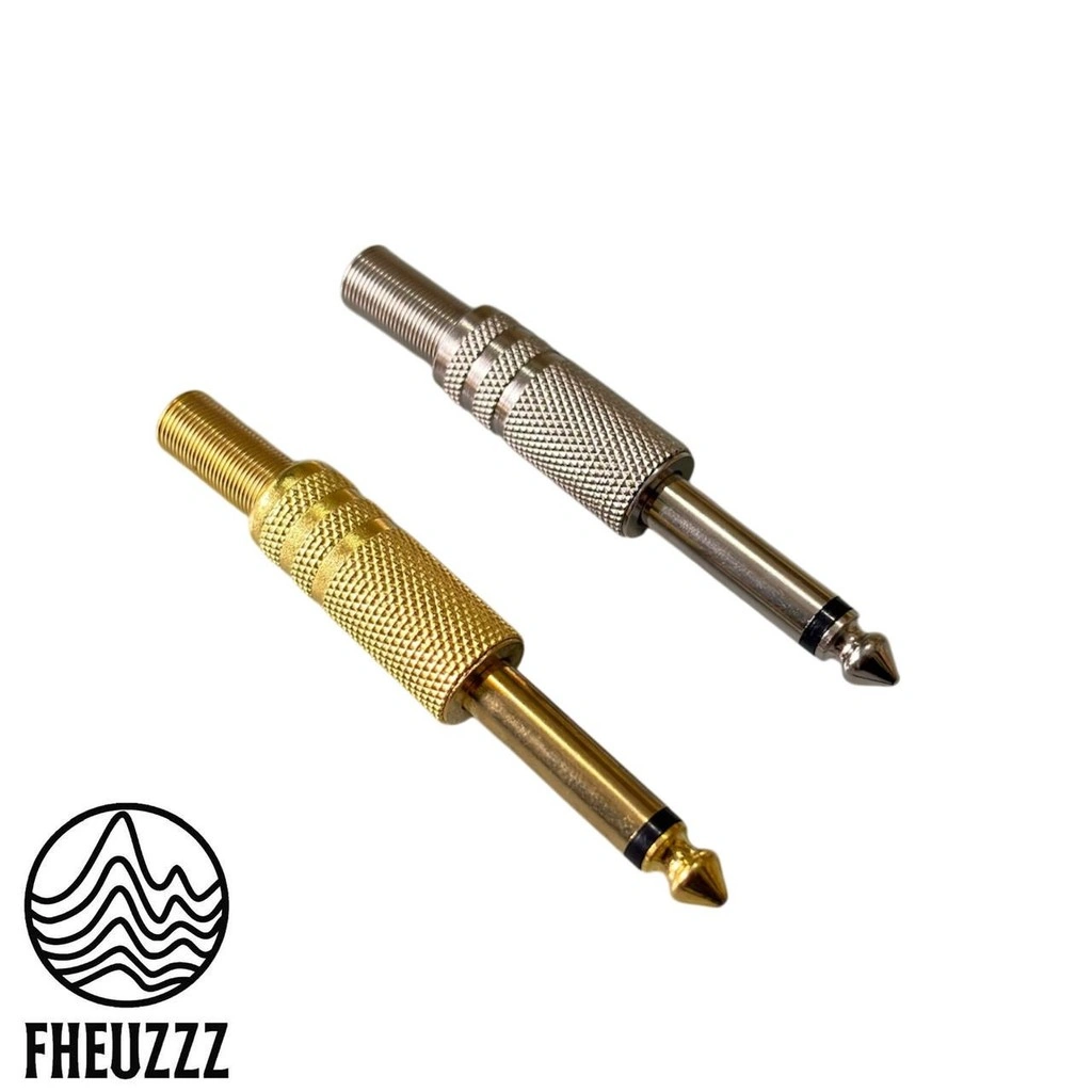 Jack Akai Mono 6.5mm Male Cowok Besi Metal Silver dan Gold