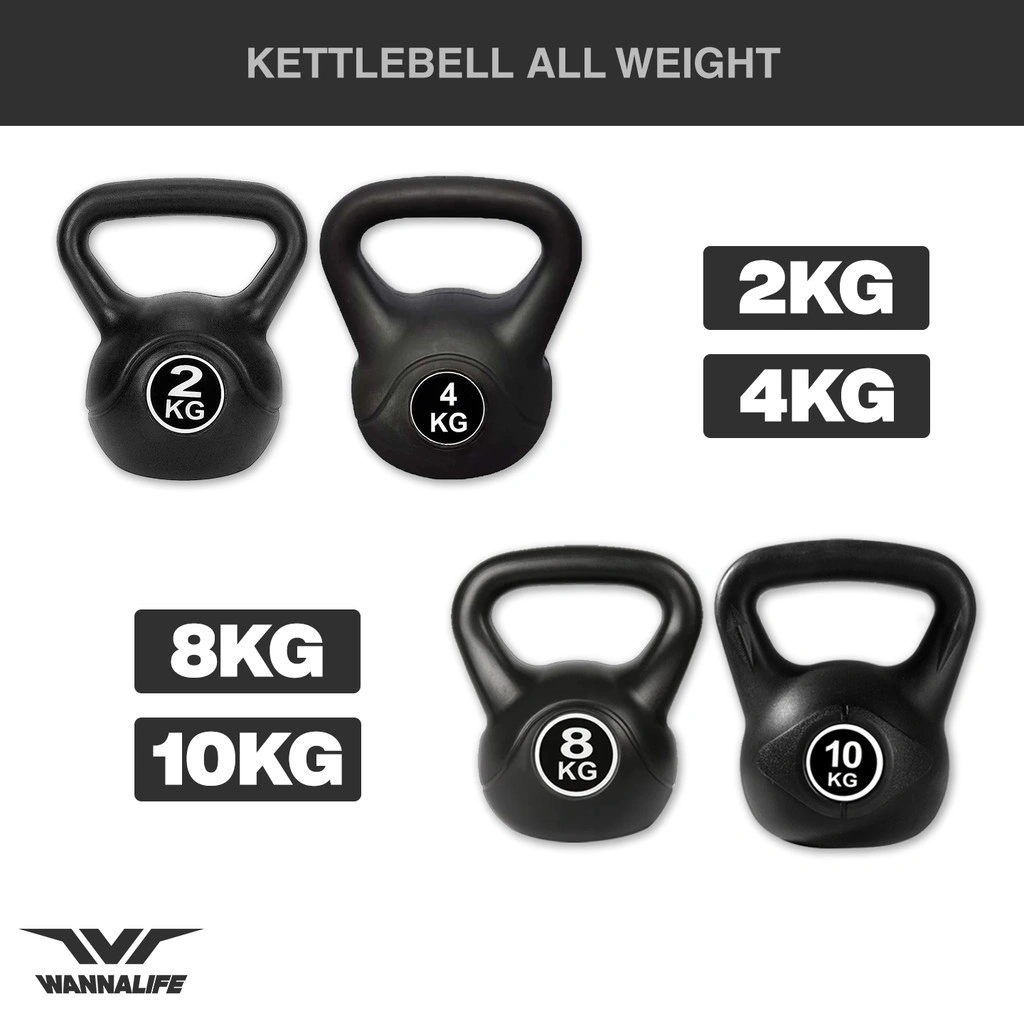 Kettlebell All Weight Wannalife | Kettle Bell Ketelbel Ketel Bel 2kg 4kg 8kg 10kg 2 Kg 4 Kg 8 Kg 10 Kg Weight Lifting Barbell Dumbell Wannafit