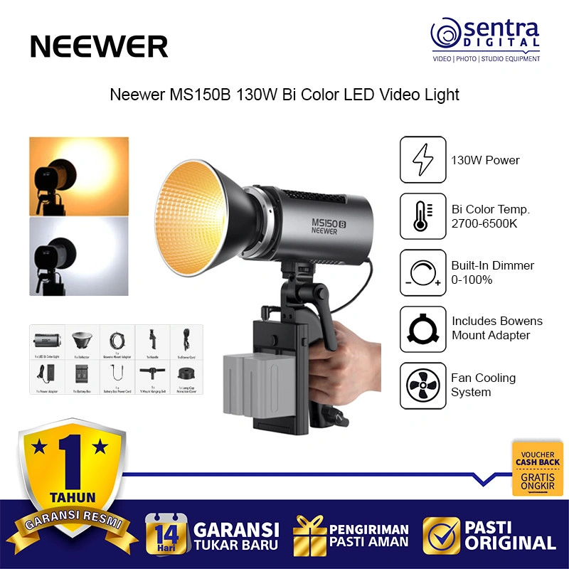 Neewer MS150B Bi Color LED Video Monolight Studio Lighting 130w