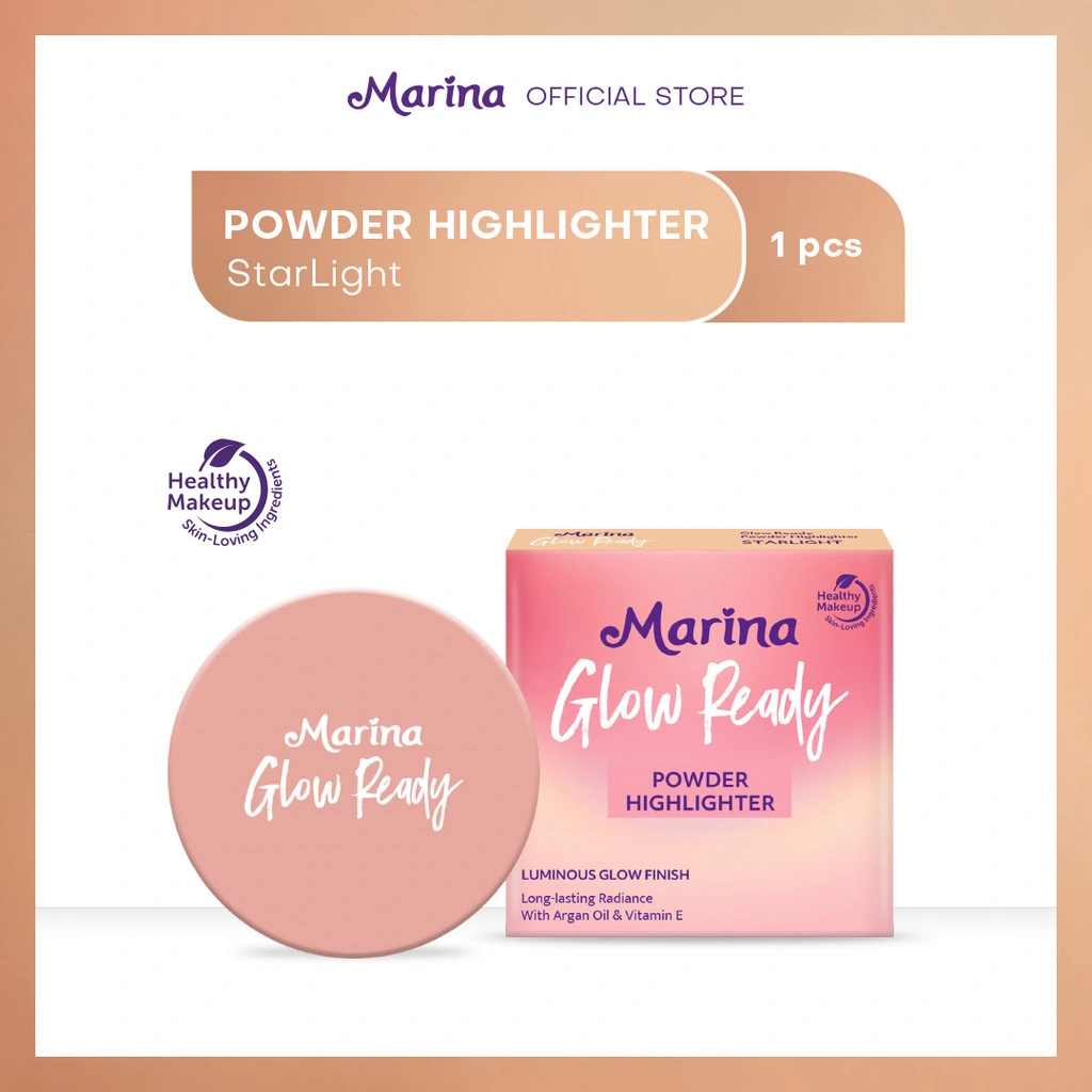Marina Glow Ready Powder Highlighter 3,8 gr - Exp Date : 10.2027