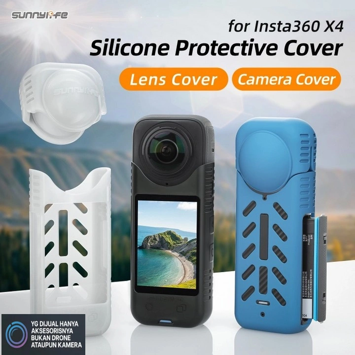 Sunnylife Silicone Protector Case Cover Lens Cap Insta360 X5 / X4 Casing