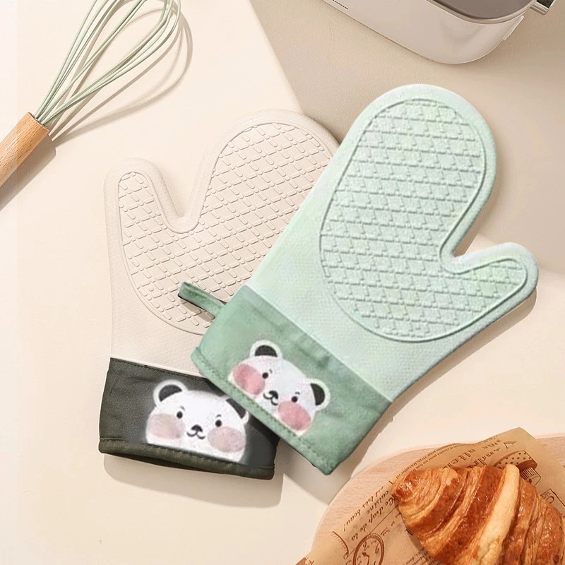 Sarung Tangan Oven 1Pc - Anti Scalding Silicone Gloves untuk Memanggang & Hot Pot