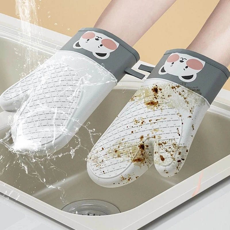 【COD】1pcs Sarung Tangan Oven Anti Panas Silicone Baking Gloves Heat Resistant Anti-Scald Oven Baking Hot Pot Mitts For Bakery