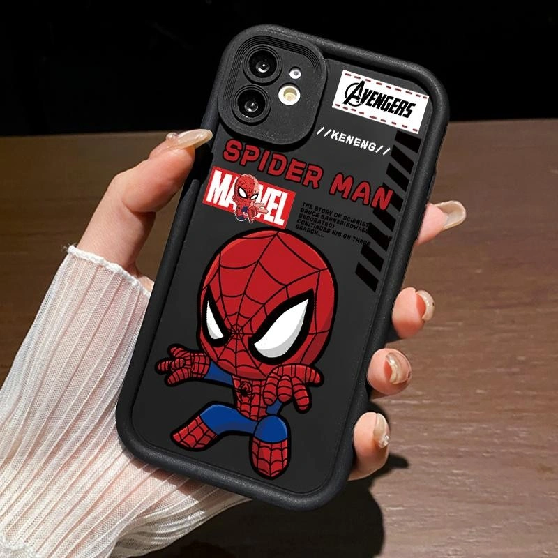 Softcase  For Redmi 10A Sport 10C 10X 4G 11A 12 4G 12C 9 Activ Prime 9A 9AT Sport 9C NFC 9T 9 Power 9i Sport A1 A2 A3 K60 Ultra Case Lembut Silikon Simple Spiderman Pelindung Lensa Casing