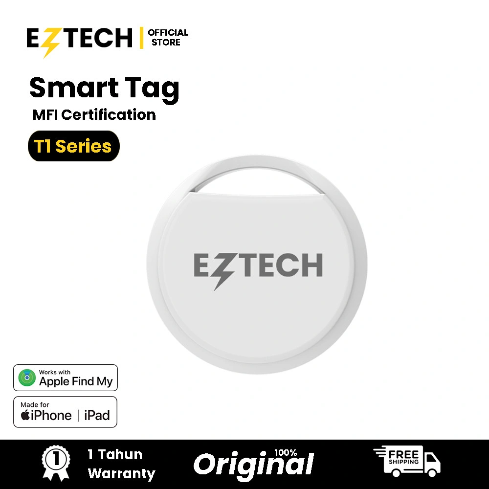 [ KHUSUS APPLE IOS ]  EZTECH Smart Tag Locator Bluetooth iOS Support Only | Smart Tracker | Pelacak Lokasi GPS | Air Tag | AirTag  FInd My[EZTECH]