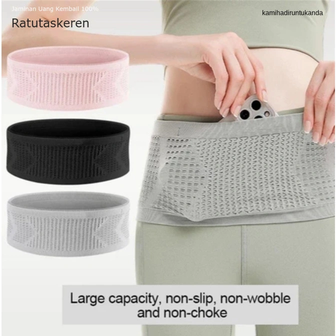 Sport Running Band Belt Bag RIK Tas Pinggang Lari Anti Goyang Sabuk Lari Keren