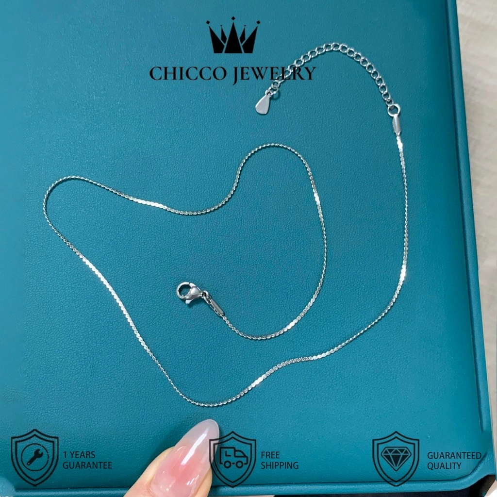 Kalung Liontin Rantai Model Ular Gaya Korea Vintage Minimalis Rantai Titanium Desain Terbaru CHICCO JEWELRY Aksesoris yang Dapat Disesuaikan Anti Karat Anti Luntur Tidak Berubah Warna Garansi 1 Tahun COD 192
