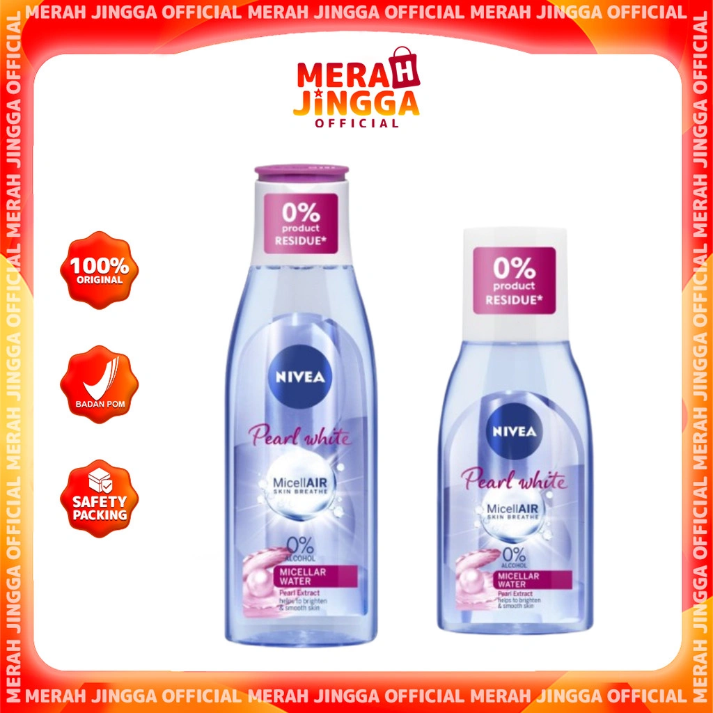 Nivea Face Micellar Water Pearl White 125ml - 200 ml | Merah Jingga Official