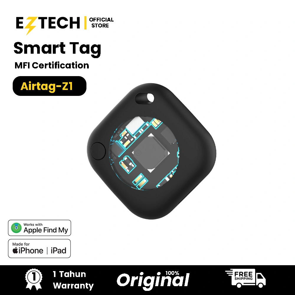 [ KHUSUS APPLE IOS ] EZTECH Smart Tag Smartag Z1 GPS Locator Bluetooth iOS Support Only Air Tag  Smart Tracker | Pelacak Lokasi GPS | Air Tag | AirTag  FInd My[ EZTECH]