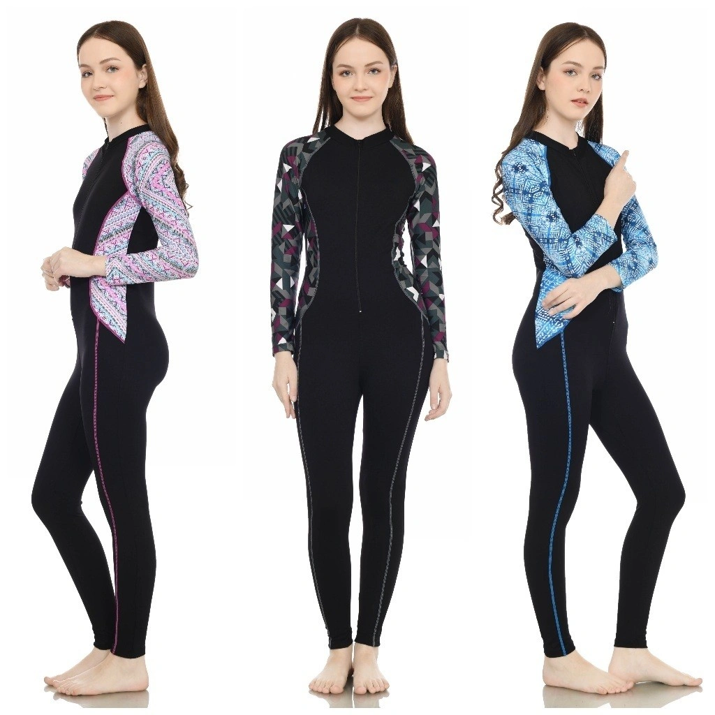 DARTFIT Baju renang swimsuit diving selam panjang lapis cup BH unisex dewasa