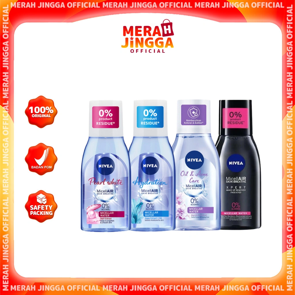 Nivea Micellar Water Pearl White | Hydration | Black EXPERT | Oil & AcneCare | Merah Jingga Official