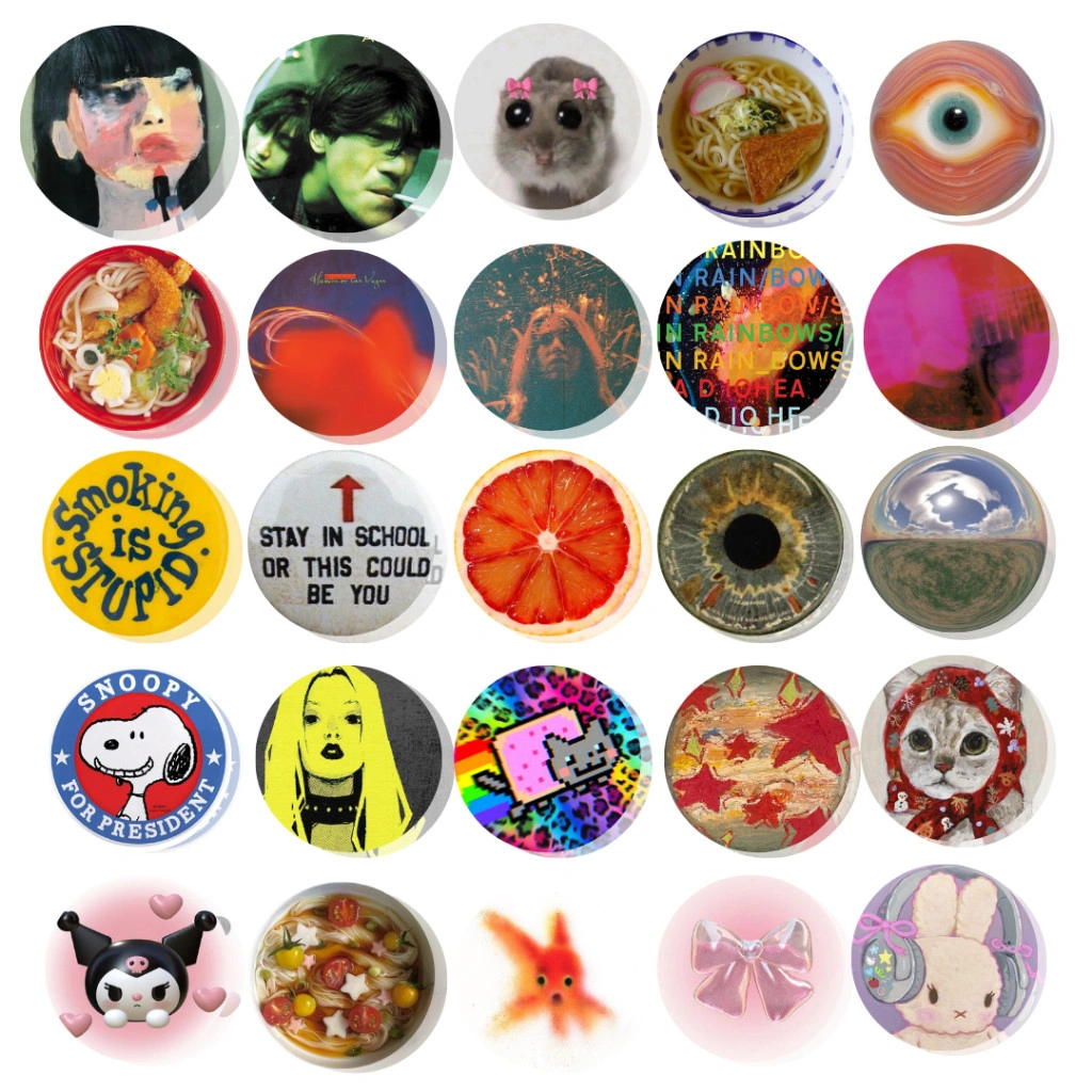 [3] PIN BUTTON 44mm cute - y2k / deco / soulavski / turnover / my bloody valentine / art / coquette / aesthetic / fallen angel / bag